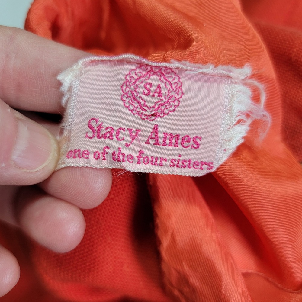 Vintage 60s Stacy Ames Dress Orange Brown Cream Women's 8 Mod Retro Shift Union - Picture 8 of 16